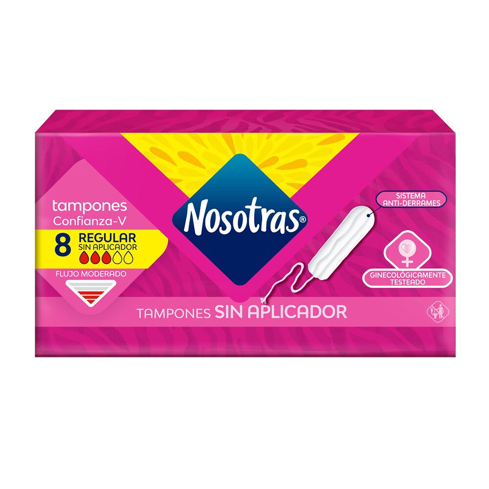 Tampones-Nosotras-Regular-Sin-Aplicador-Caja-8Unidades-imagen